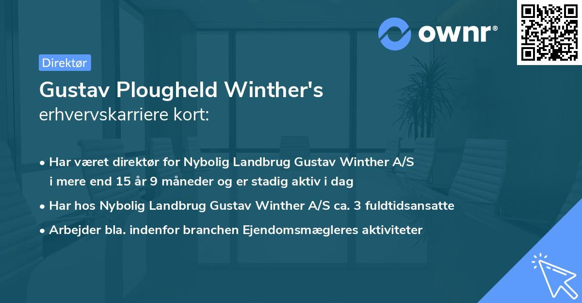 Gustav Plougheld Winther's erhvervskarriere kort