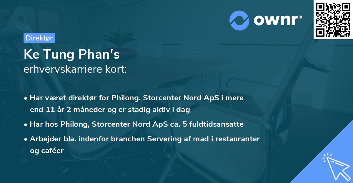 Ke Tung Phan's erhvervskarriere kort