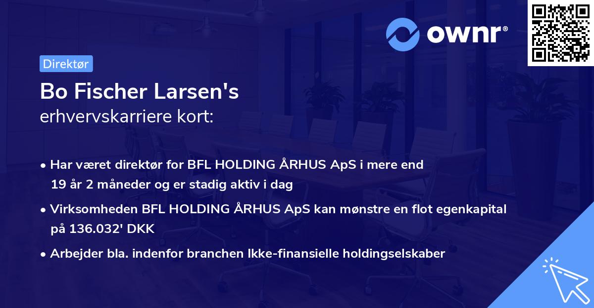 Bo Fischer Larsen's erhvervskarriere kort