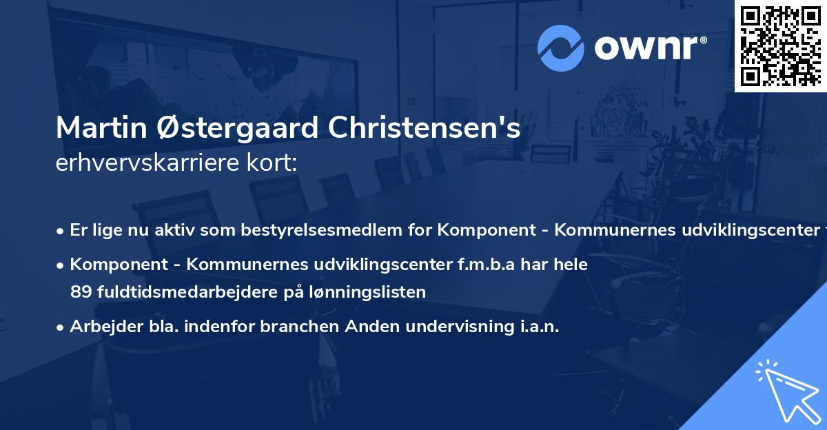 Martin Østergaard Christensen's erhvervskarriere kort