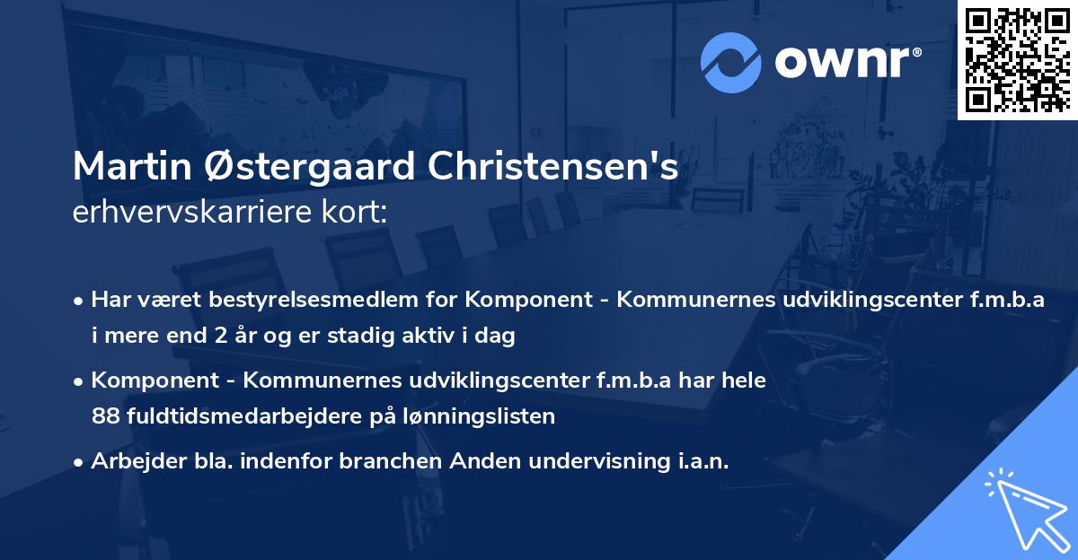 Martin Østergaard Christensen's erhvervskarriere kort