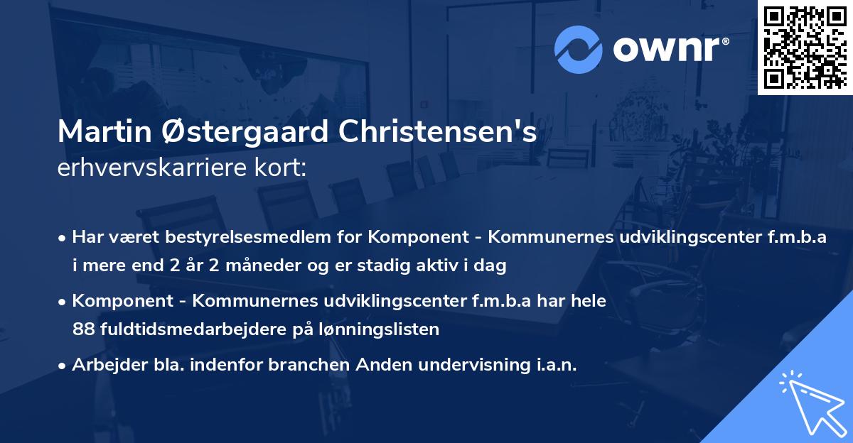 Martin Østergaard Christensen's erhvervskarriere kort