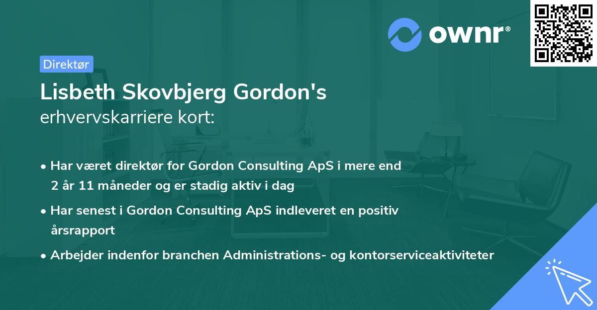 Lisbeth Skovbjerg Gordon's erhvervskarriere kort