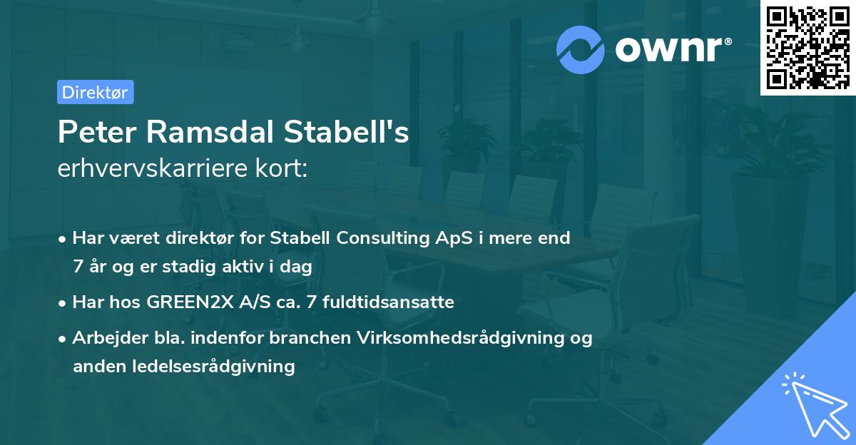 Peter Ramsdal Stabell's erhvervskarriere kort