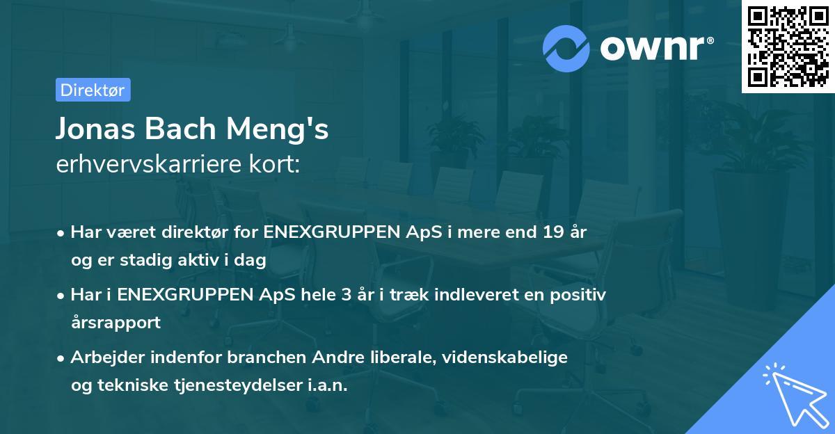 Jonas Bach Meng's erhvervskarriere kort