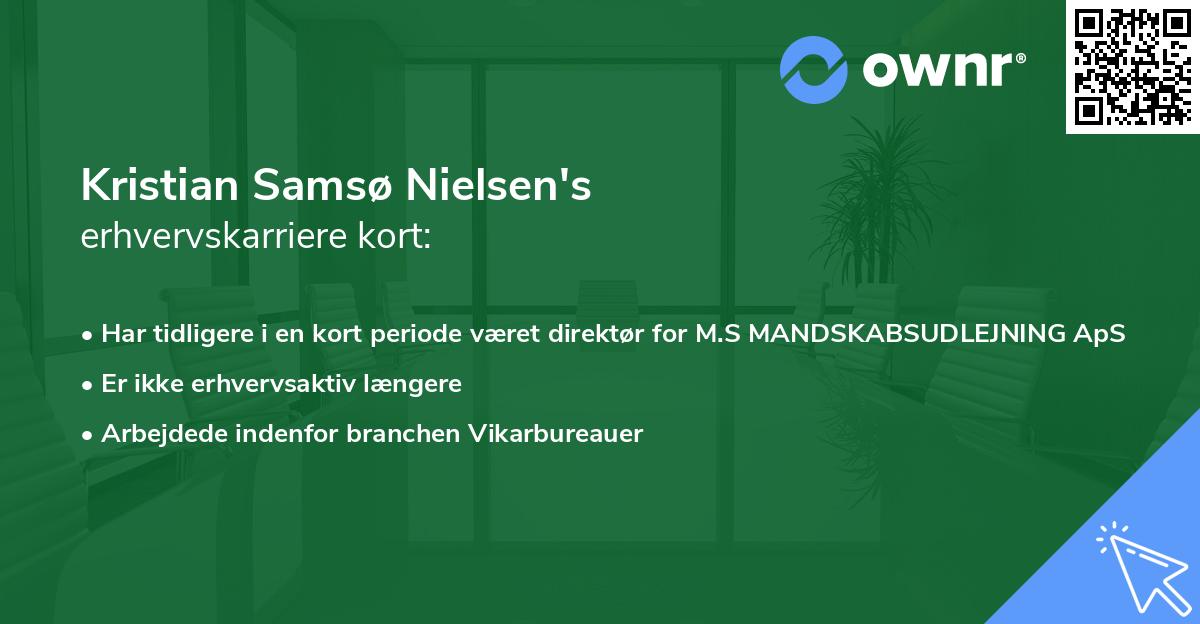 Kristian Samsø Nielsen's erhvervskarriere kort