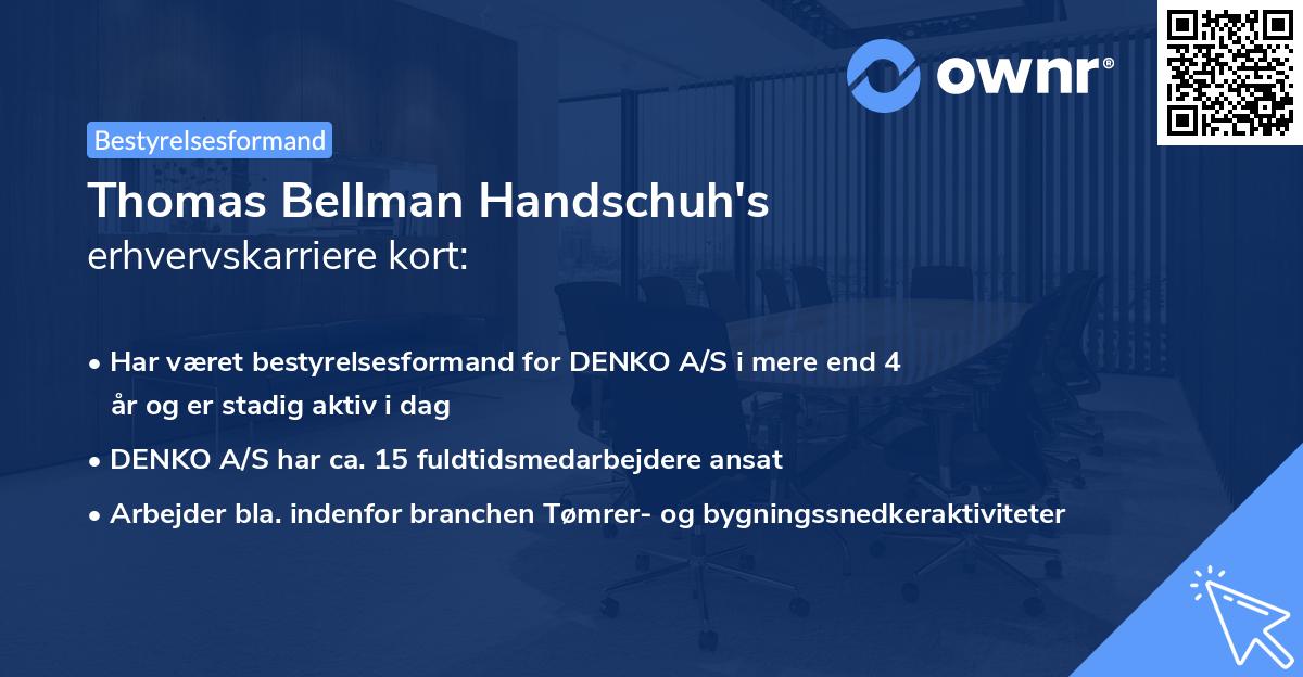 Thomas Bellman Handschuh's erhvervskarriere kort