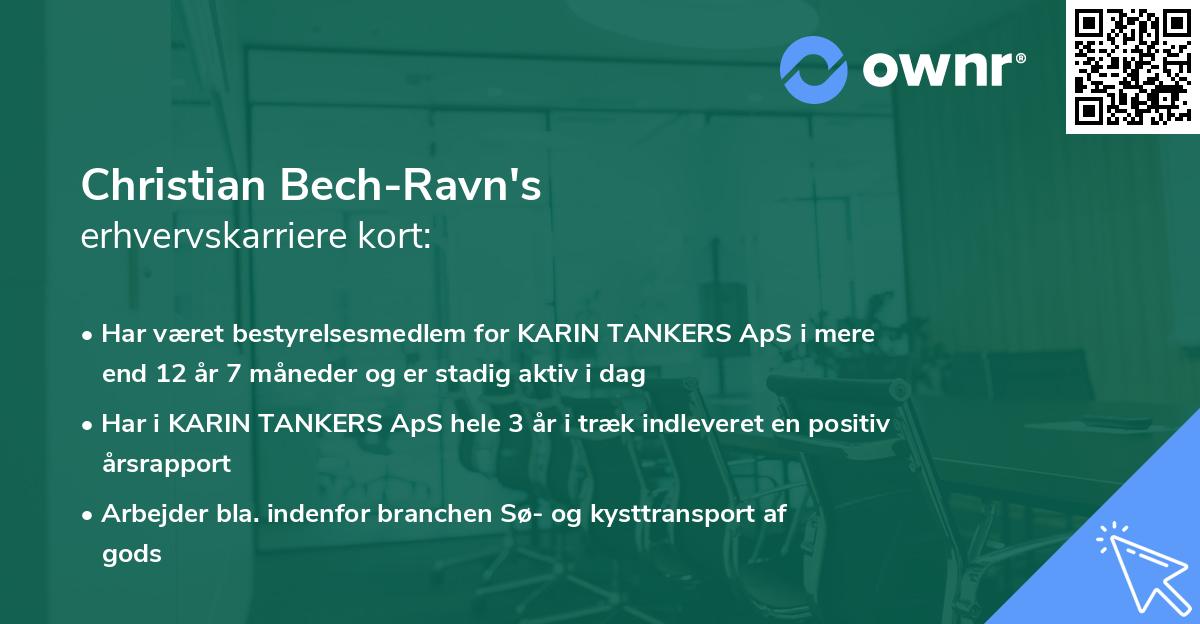 Christian Bech-Ravn's erhvervskarriere kort