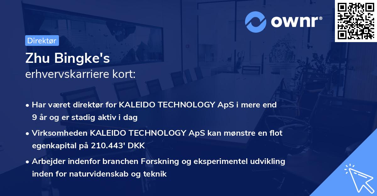 Zhu Bingke's erhvervskarriere kort