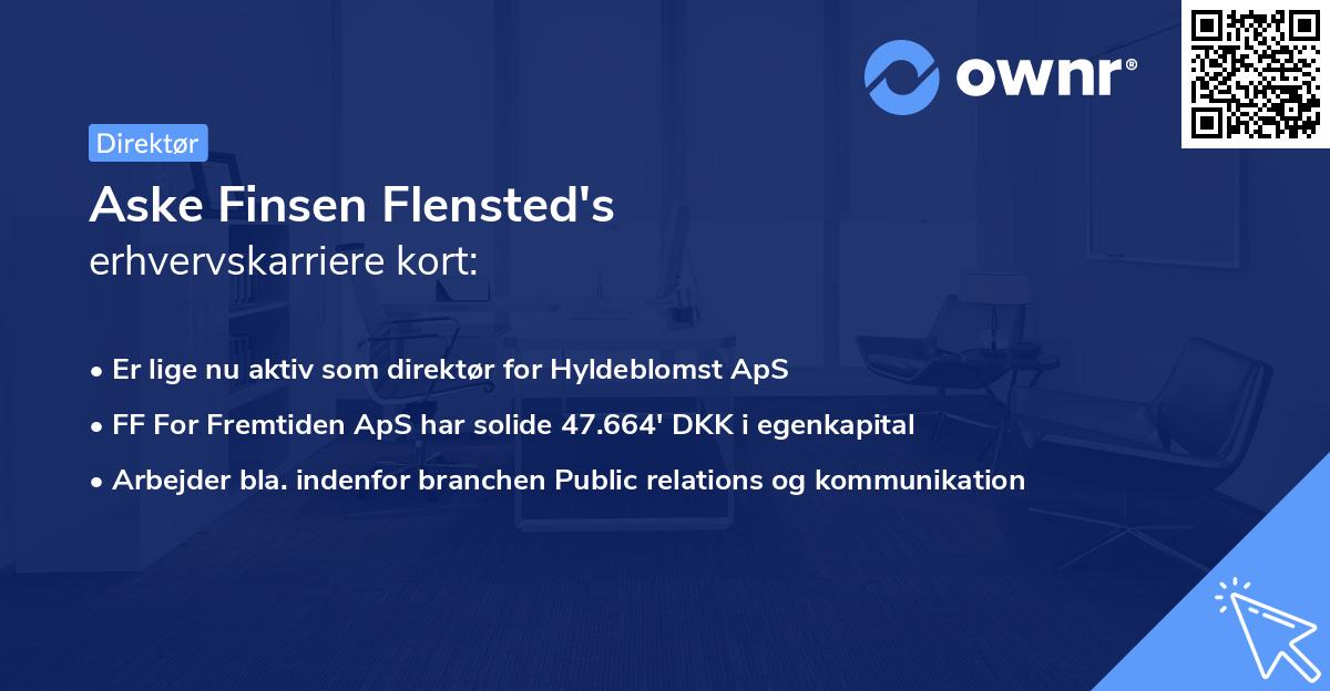 Aske Finsen Flensted's erhvervskarriere kort