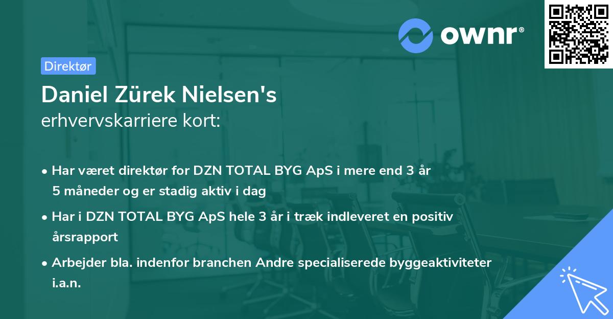 Daniel Zürek Nielsen's erhvervskarriere kort