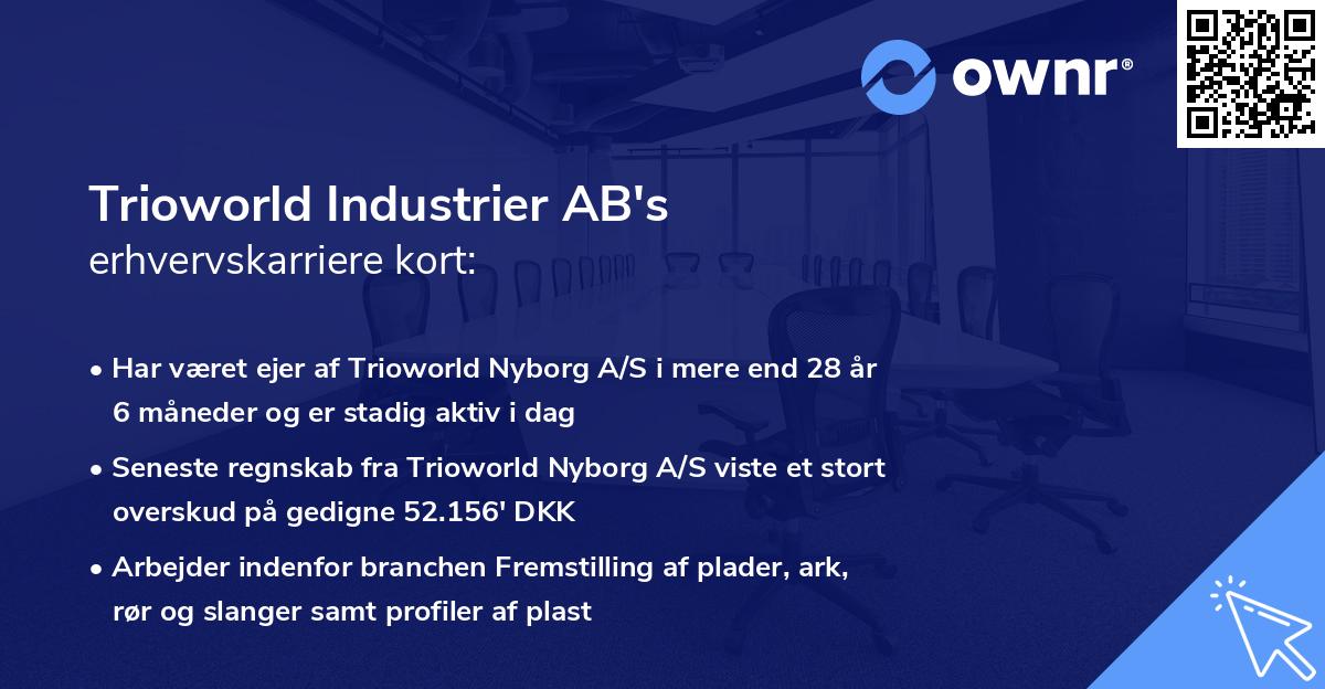 Trioworld Industrier AB's erhvervskarriere kort