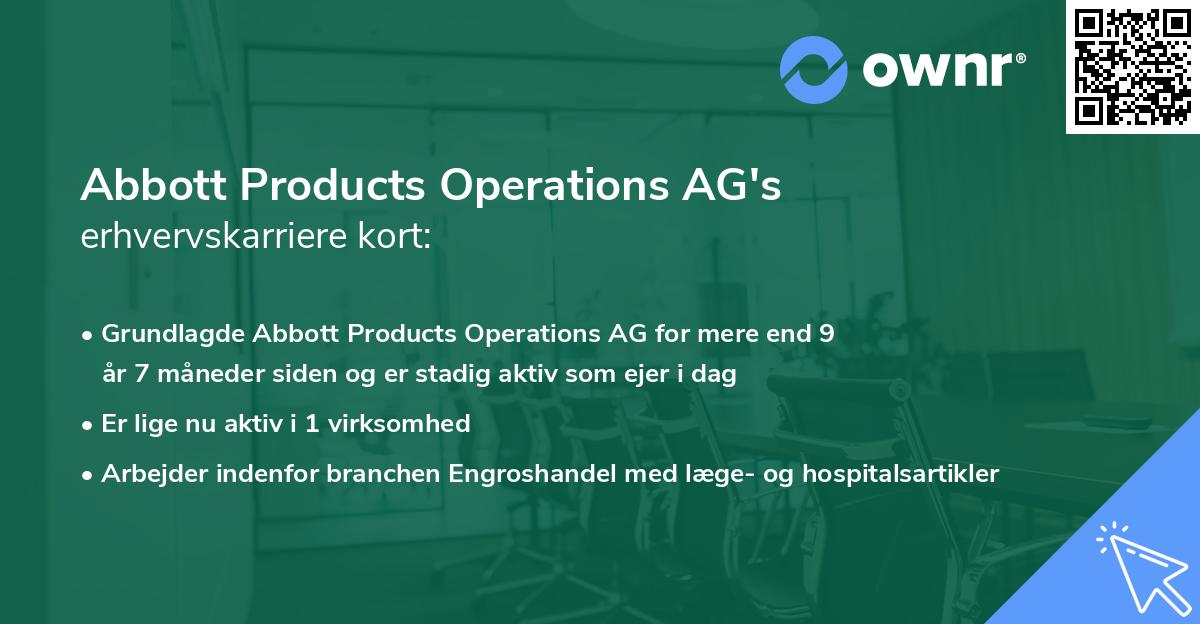 Abbott Products Operations AG's erhvervskarriere kort