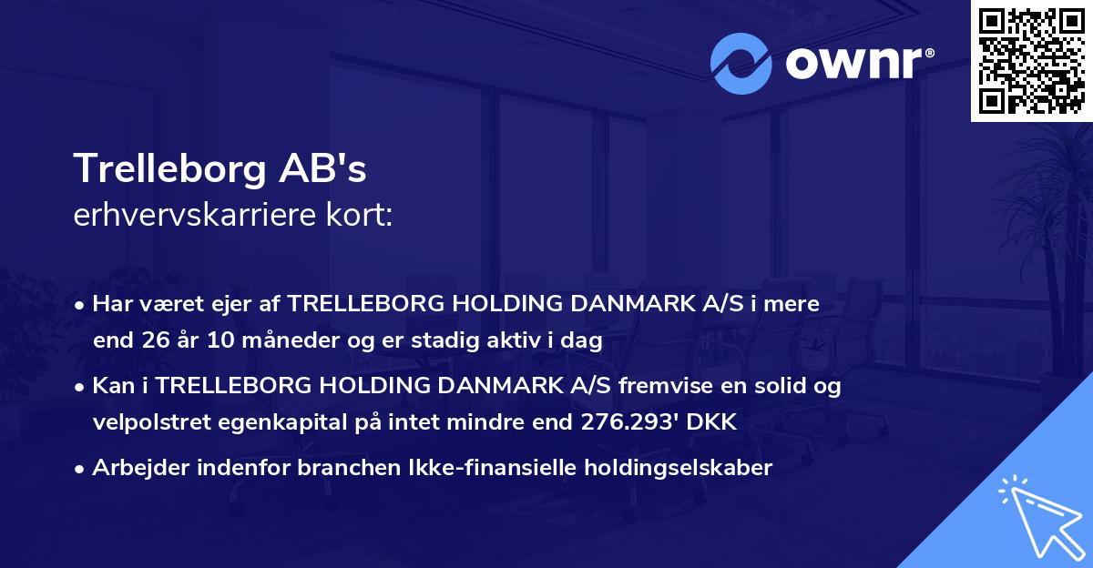 Trelleborg AB's erhvervskarriere kort