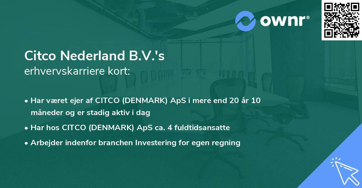 Citco Nederland B.V.'s erhvervskarriere kort