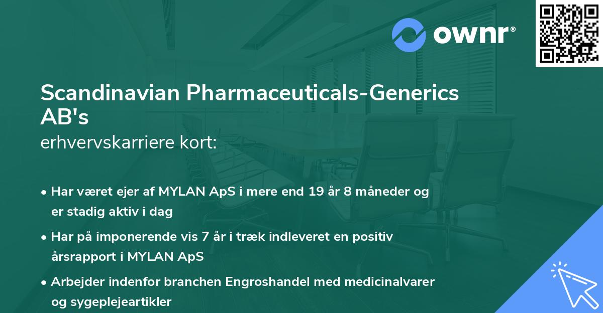Scandinavian Pharmaceuticals-Generics AB's erhvervskarriere kort