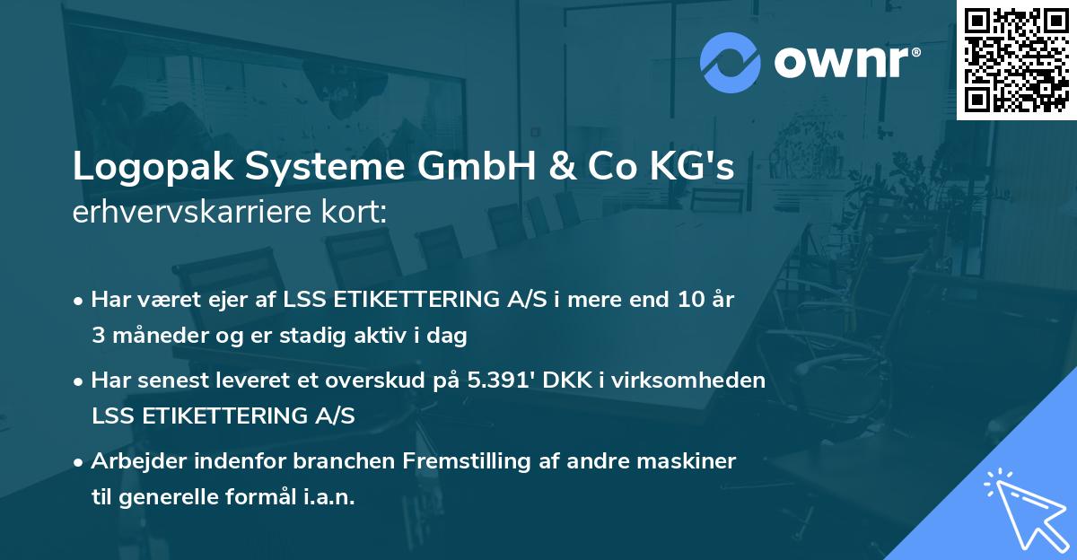 Logopak Systeme GmbH & Co KG's erhvervskarriere kort