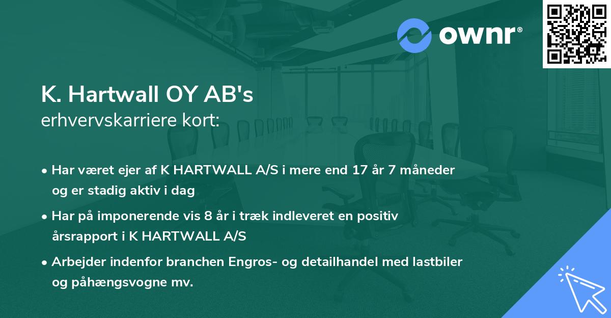 K. Hartwall OY AB's erhvervskarriere kort