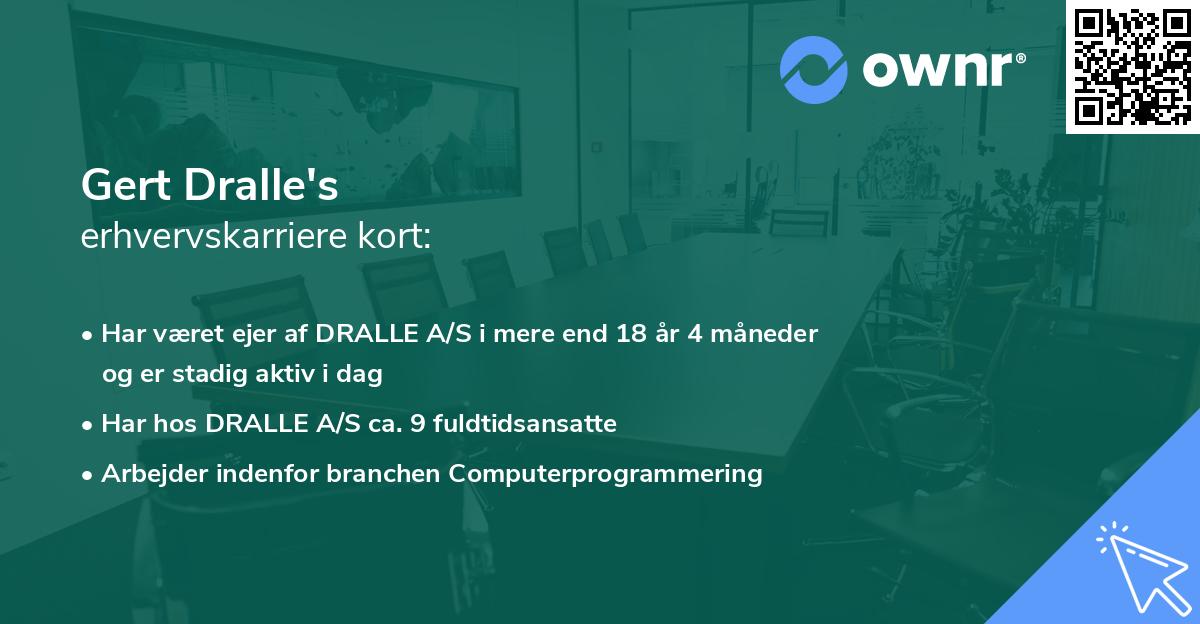 Gert Dralle's erhvervskarriere kort