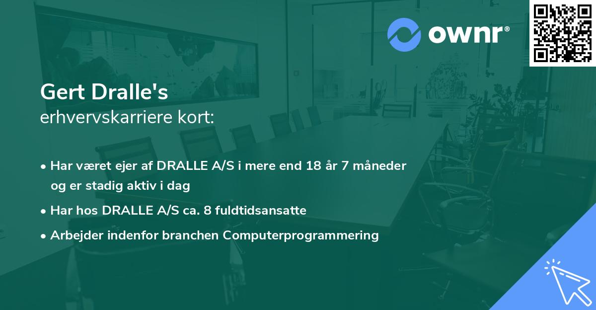 Gert Dralle's erhvervskarriere kort