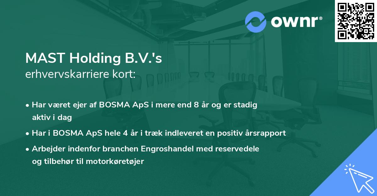 MAST Holding B.V.'s erhvervskarriere kort