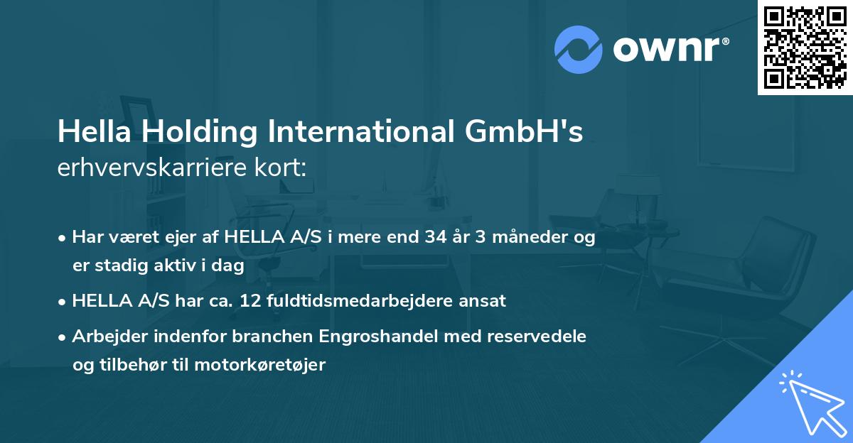 Hella Holding International GmbH's erhvervskarriere kort