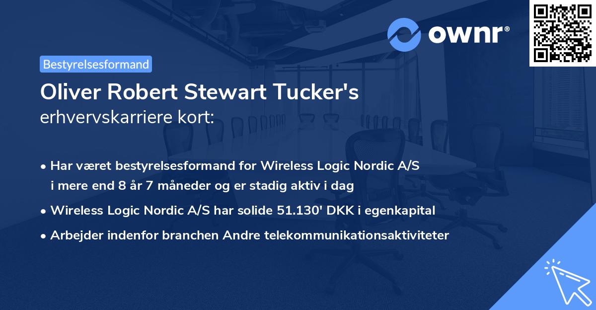 Oliver Robert Stewart Tucker's erhvervskarriere kort