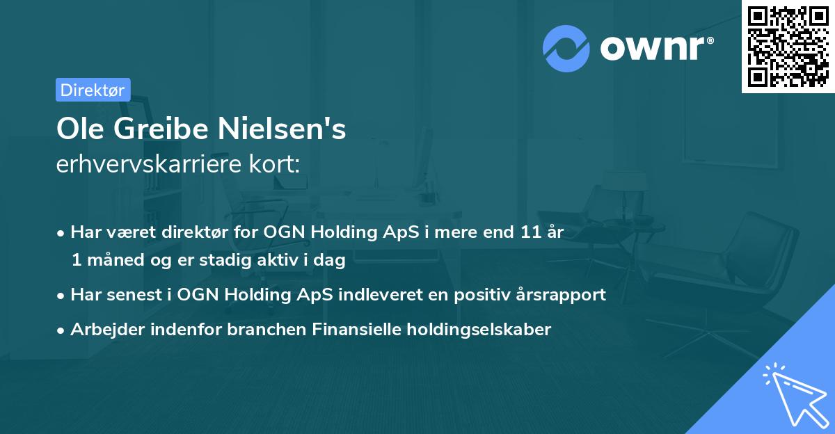 Ole Greibe Nielsen's erhvervskarriere kort