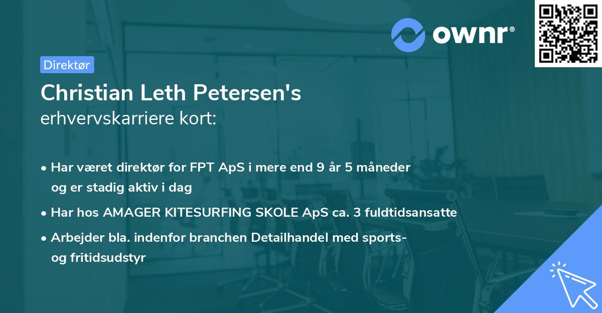 Christian Leth Petersen's erhvervskarriere kort