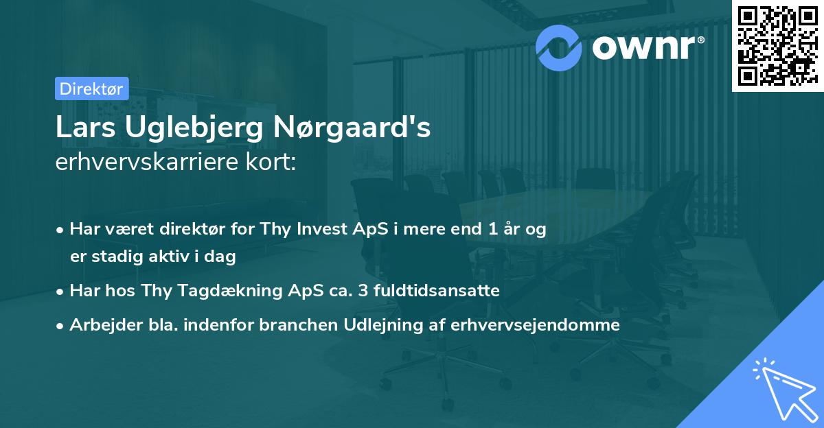 Lars Uglebjerg Nørgaard's erhvervskarriere kort