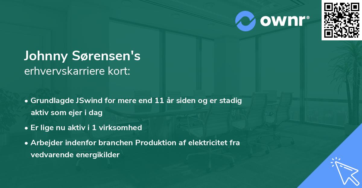 Johnny Sørensen's erhvervskarriere kort