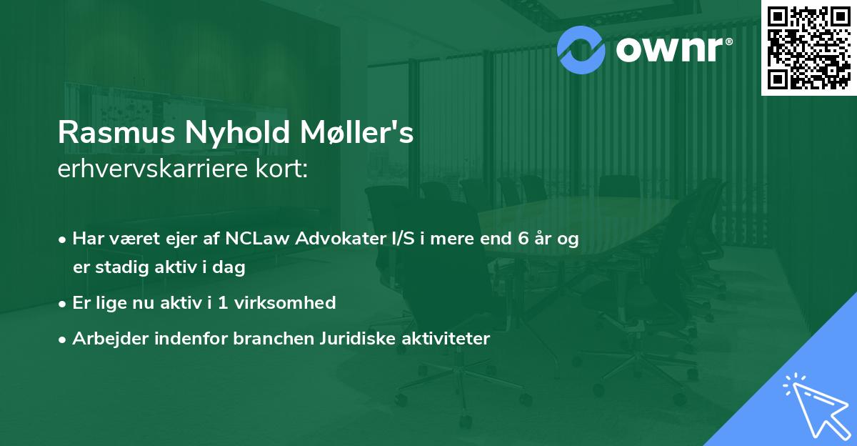 Rasmus Nyhold Møller's erhvervskarriere kort