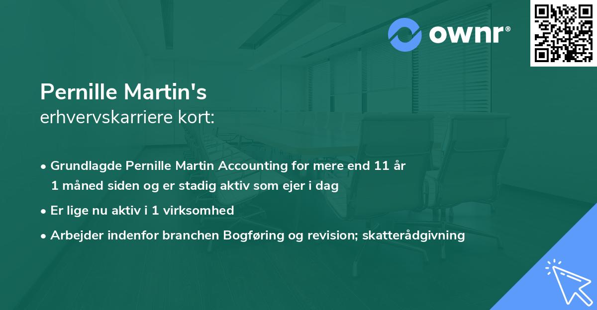 Pernille Martin's erhvervskarriere kort