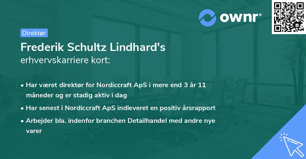 Frederik Schultz Lindhard's erhvervskarriere kort