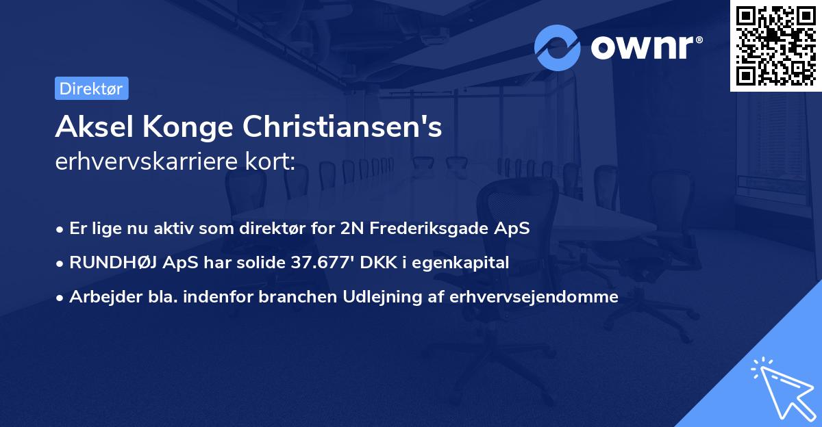 Aksel Konge Christiansen's erhvervskarriere kort