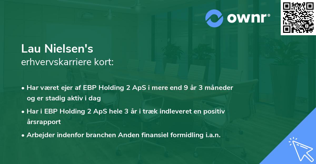 Lau Nielsen's erhvervskarriere kort