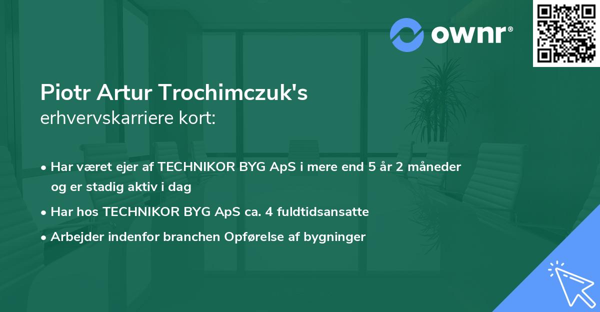 Piotr Artur Trochimczuk's erhvervskarriere kort