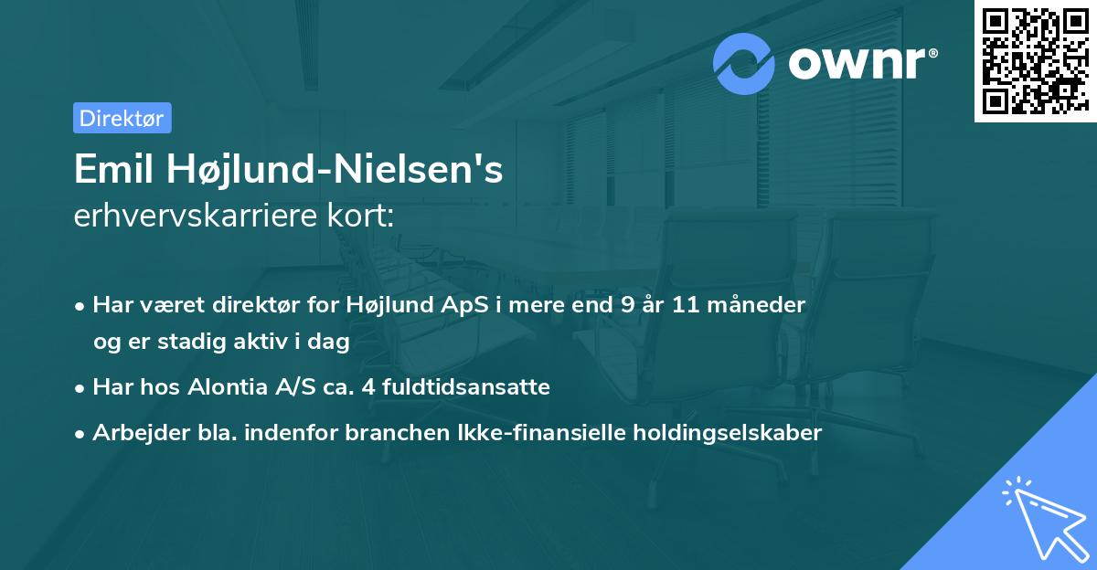 Emil Højlund-Nielsen's erhvervskarriere kort