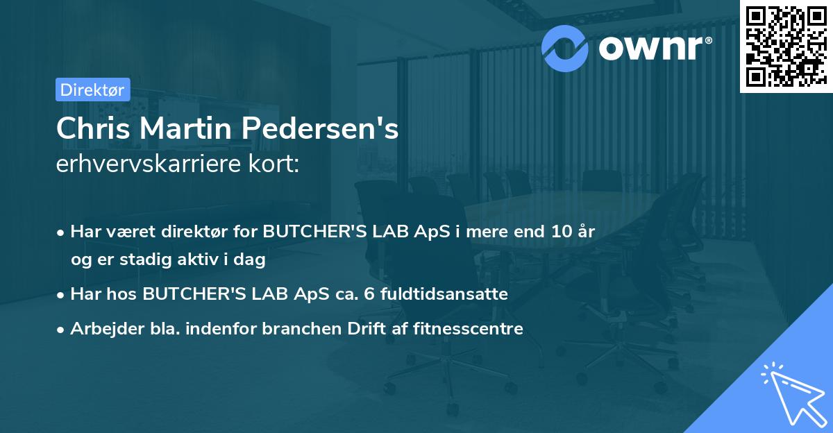 Chris Martin Pedersen's erhvervskarriere kort