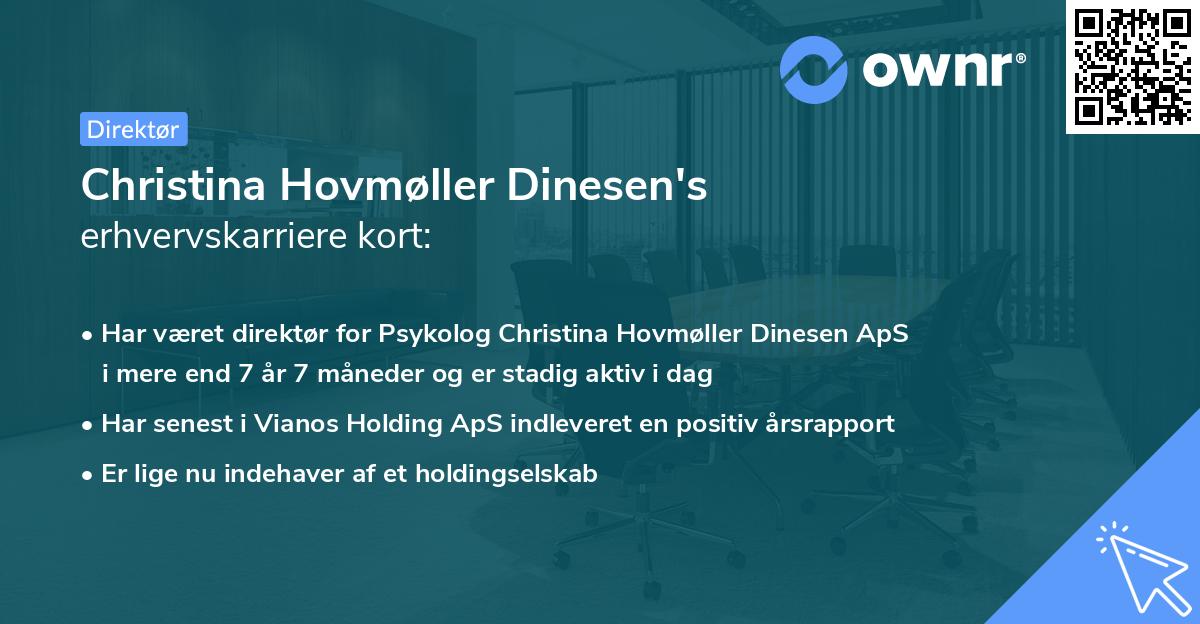 Christina Hovmøller Dinesen's erhvervskarriere kort