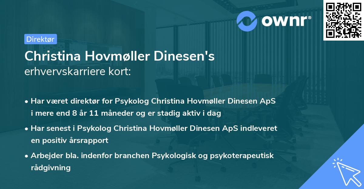 Christina Hovmøller Dinesen's erhvervskarriere kort