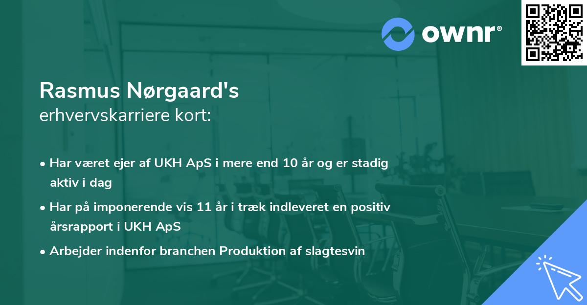 Rasmus Nørgaard's erhvervskarriere kort