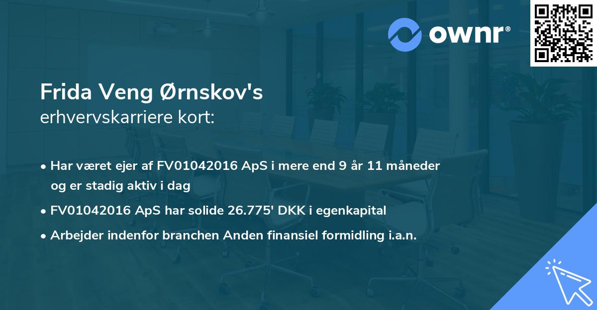 Frida Veng Ørnskov's erhvervskarriere kort