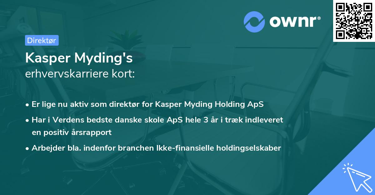 Kasper Myding's erhvervskarriere kort