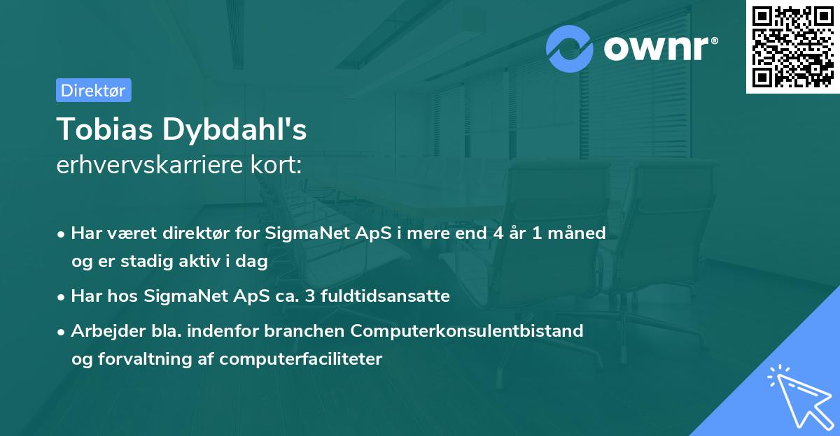 Tobias Dybdahl's erhvervskarriere kort