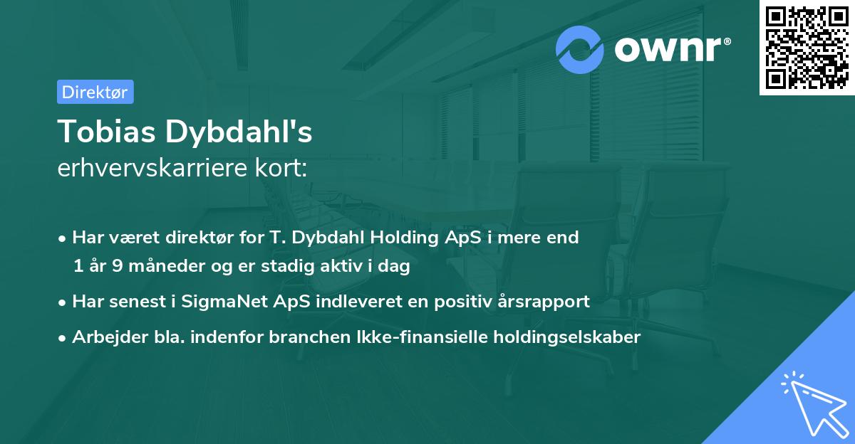 Tobias Dybdahl's erhvervskarriere kort