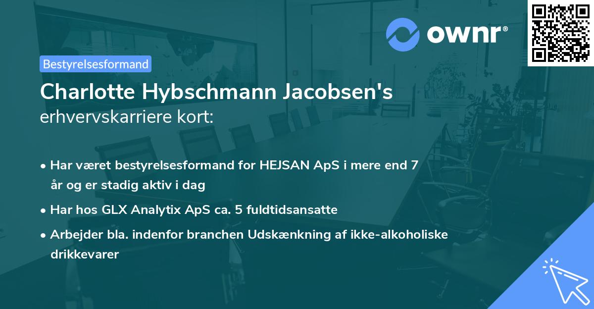 Charlotte Hybschmann Jacobsen's erhvervskarriere kort