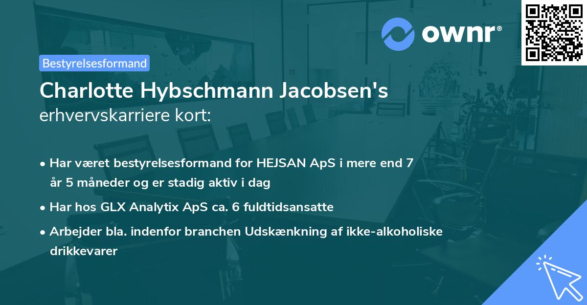 Charlotte Hybschmann Jacobsen's erhvervskarriere kort
