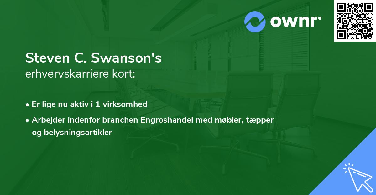 Steven C. Swanson's erhvervskarriere kort