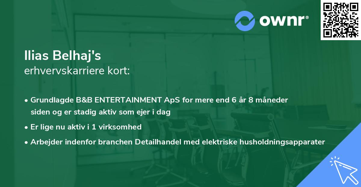 Ilias Belhaj's erhvervskarriere kort